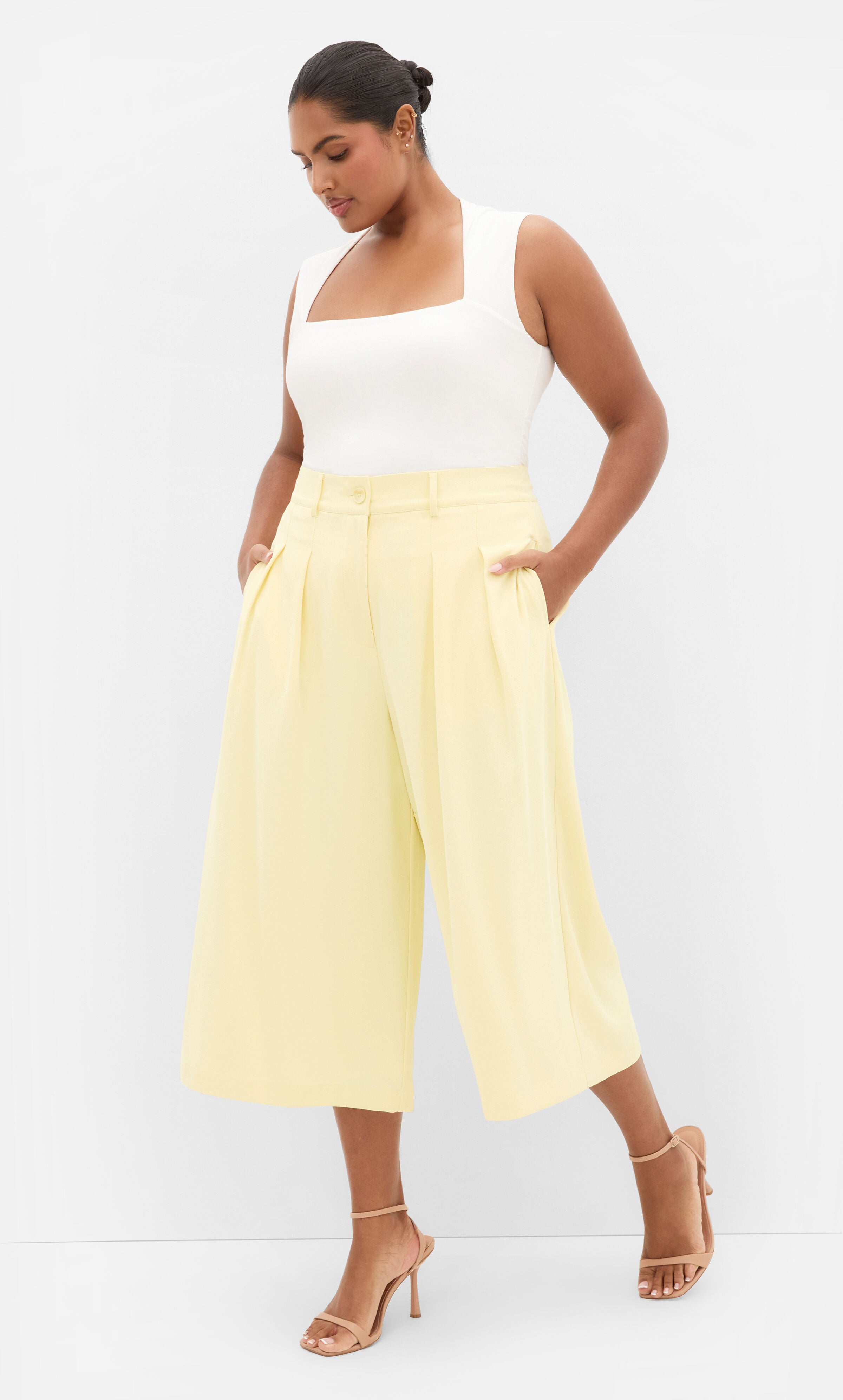 Abbie Crop Pant, YELLOW, hi-res image number 0
