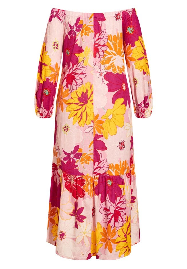 Pretty Pop Dress - pink floral, PINK, alternate image number null