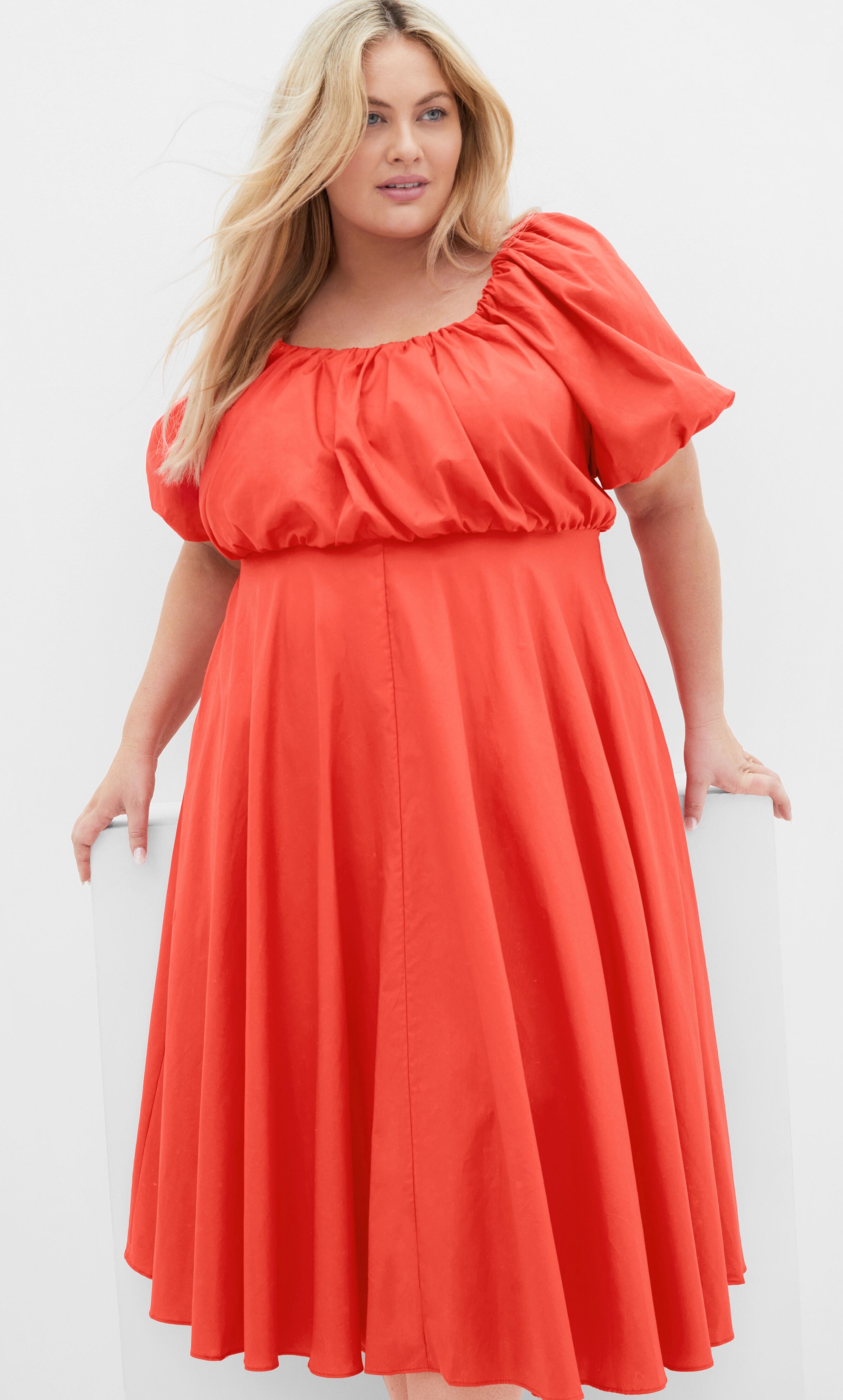 Rosabella Dress - coral, ORANGE, alternate image number 1