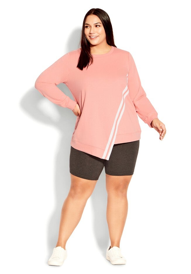 Splice Stripe Placement Top, SOFT PEACH, alternate image number null