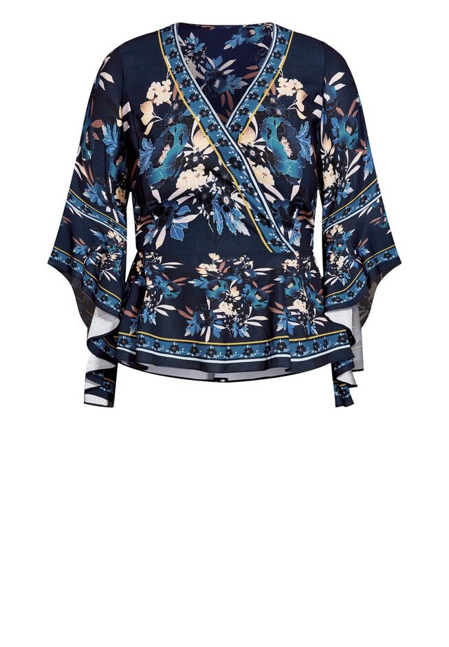 Nova Scarf Top - navy, BLUE, alternate image number null