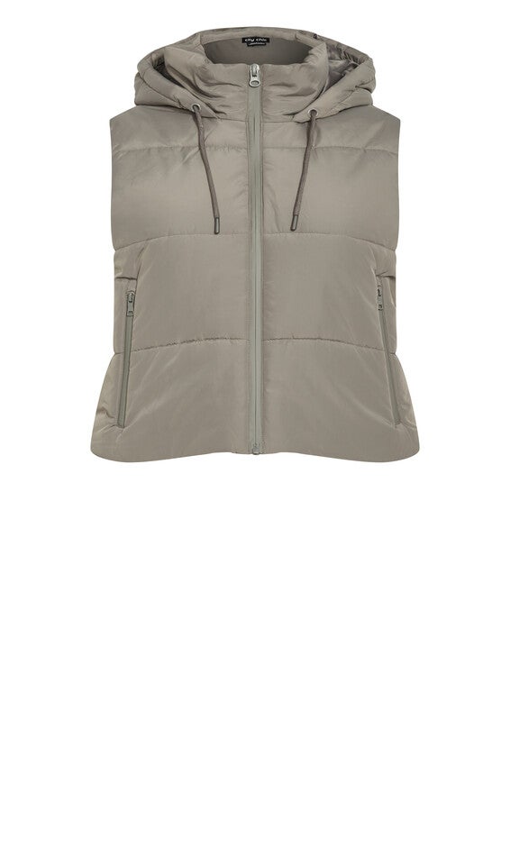 Ava Puffer Vest - sage grey, GRAY, alternate image number null