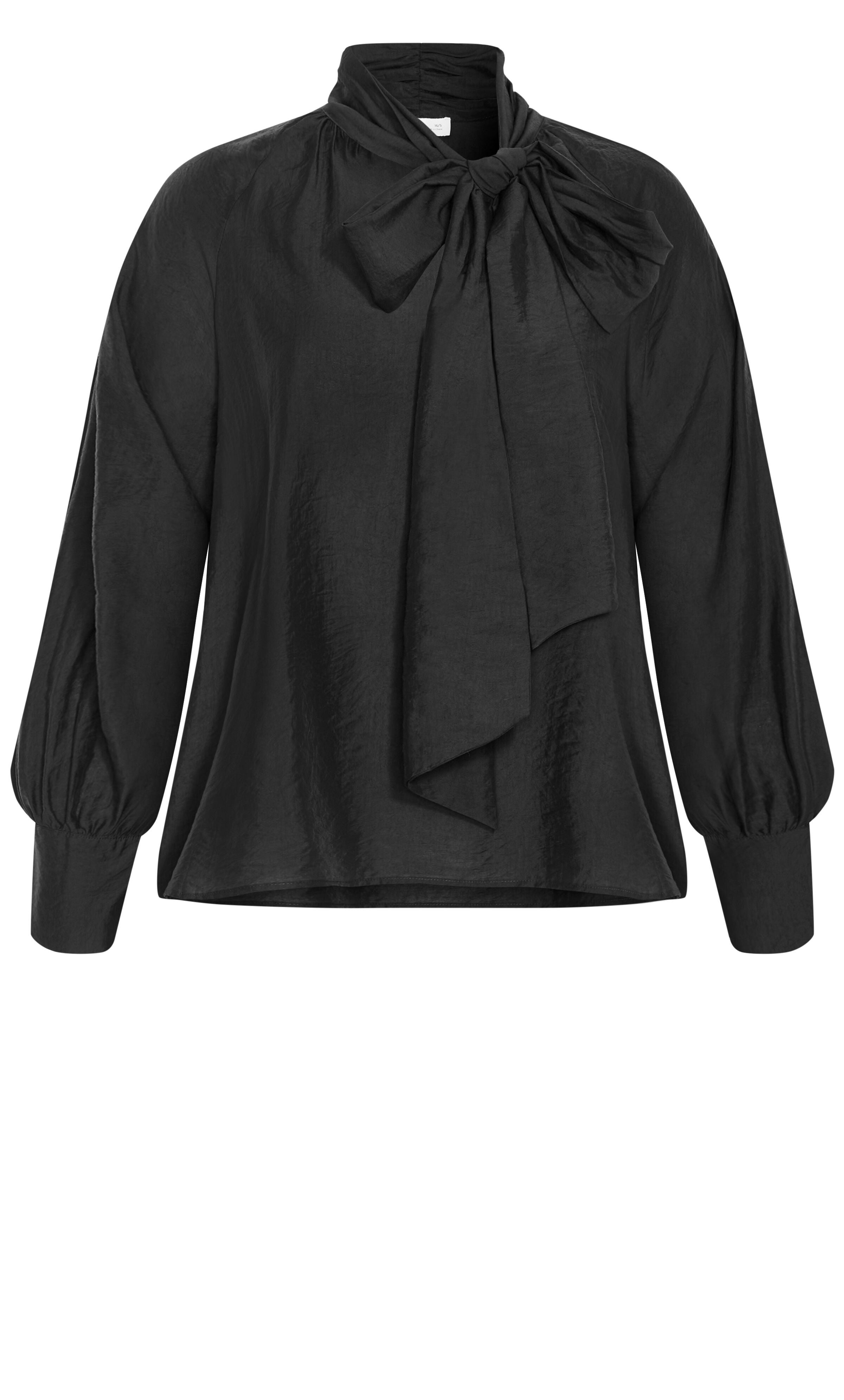 Kelsey Neck Tie Top, BLACK, alternate image number 3