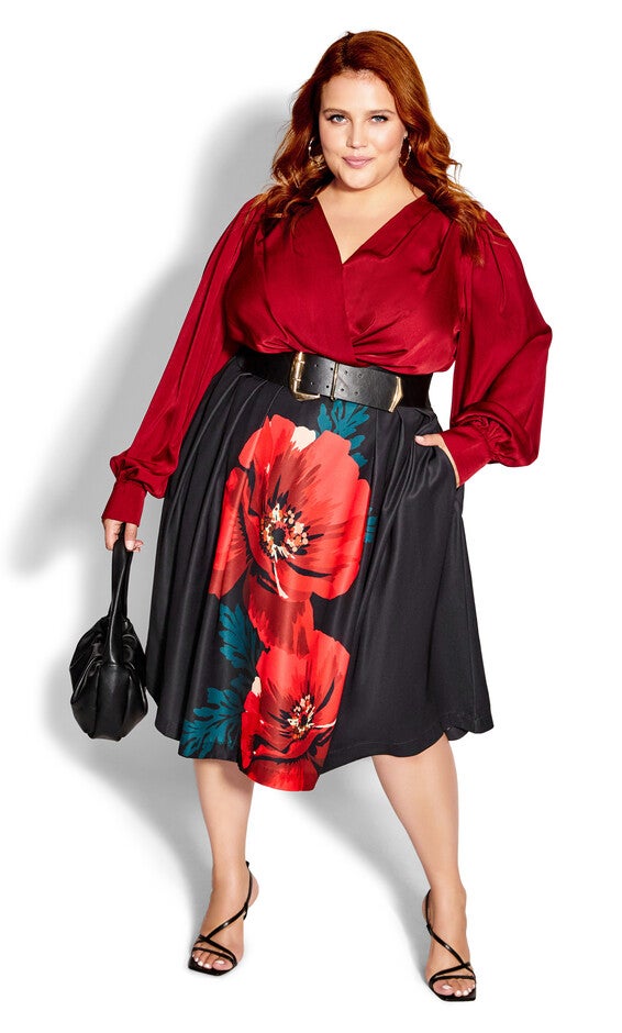 Abigail Skirt - red, BLACK, hi-res image number 0