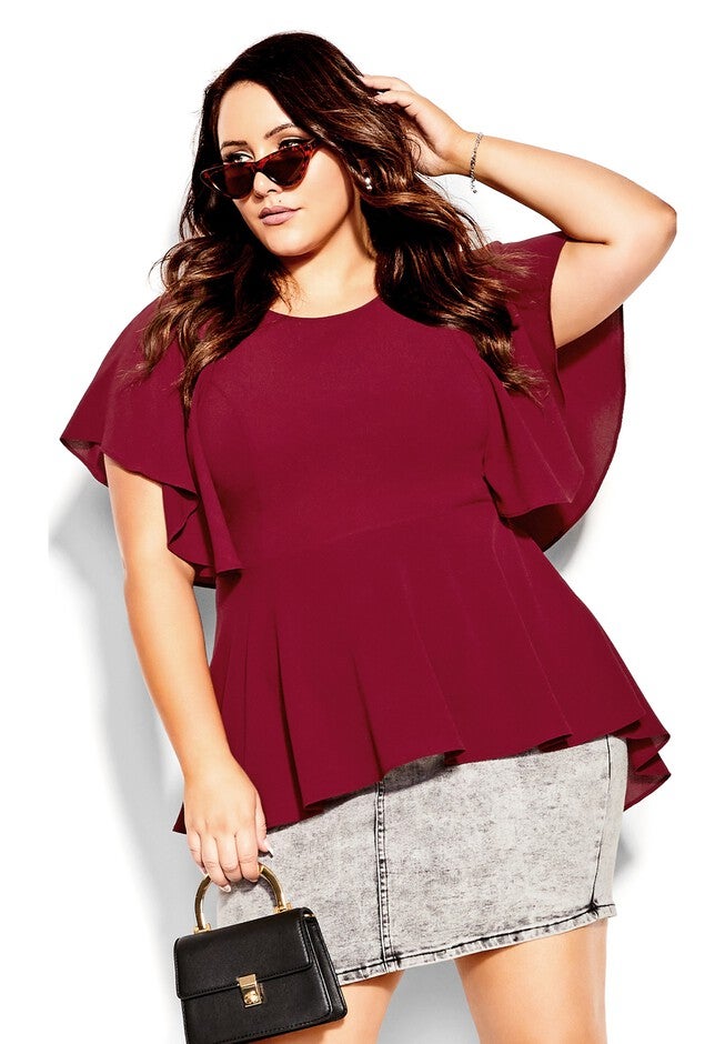 Romantic Mood Top - ruby, RED, hi-res image number null
