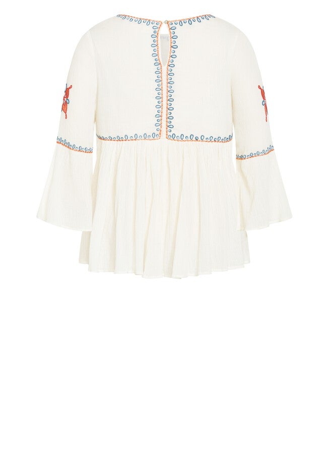 Liana Embroidery Top, IVORY, alternate image number 4