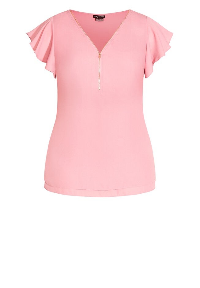 Zip Fling Top - rose, PINK, alternate image number null
