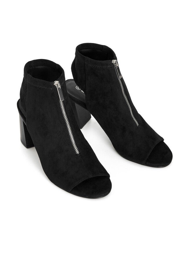 WIDE FIT Zip Zara Heel - black, BLACK, alternate image number null