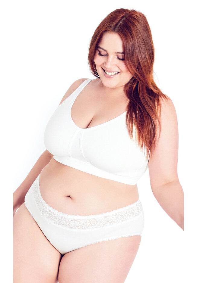 Wire Free Soft Cup Bra - white, WHITE, hi-res image number null