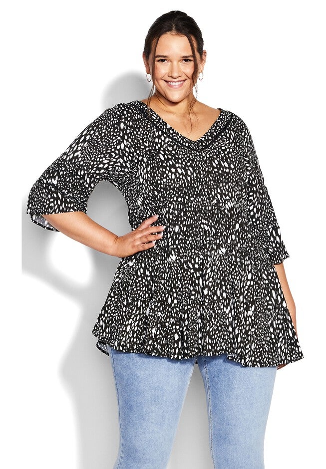 Lizzie Tiered Tunic, ANIMAL, hi-res image number null