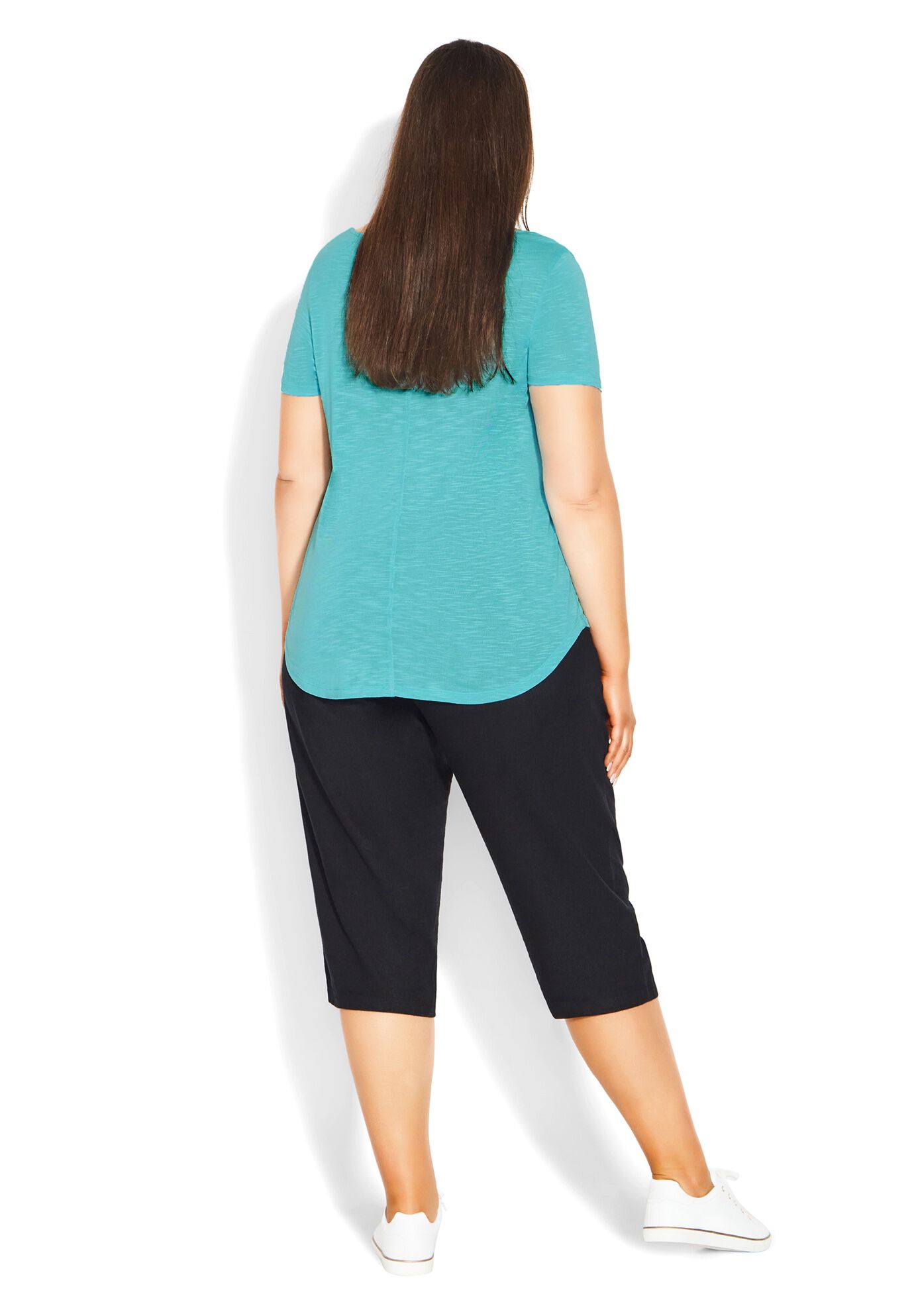 Visc Slub Top, AQUA, alternate image number 4