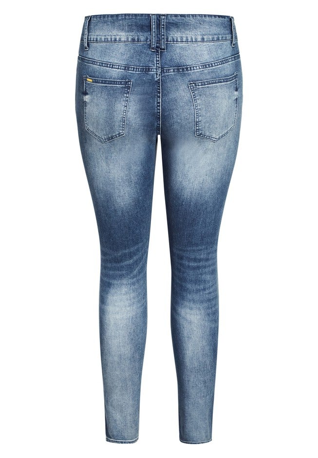 Asha Sweetheart Jean - mid denim, BLUE, alternate image number 3