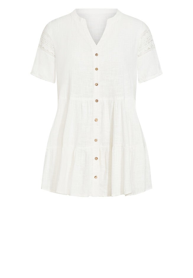Samara Tiered Tunic, IVORY, alternate image number 4