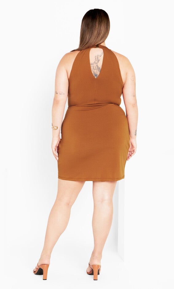 Roxie Dress - gingerbread, GINGERBREAD, alternate image number null