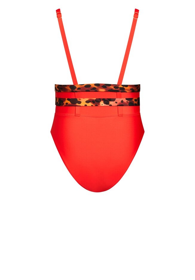 Vibeka Print 1 Piece - tigerlily, ORANGE, alternate image number null