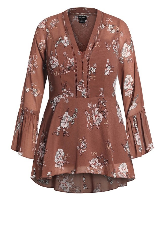 Quinn Top - cocoa, BROWN, alternate image number 3