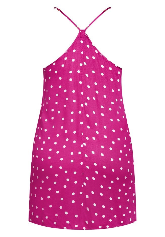 Kitty Chemise - pop pink spot, PINK, alternate image number null