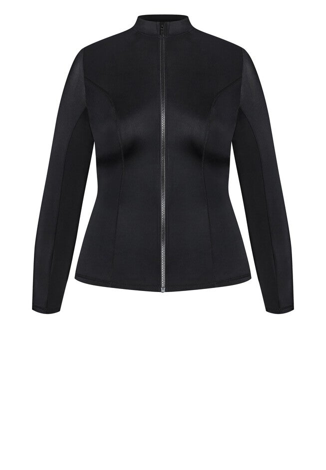 Cancun Long Sleeve Sun Top - black, BLACK, alternate image number 3