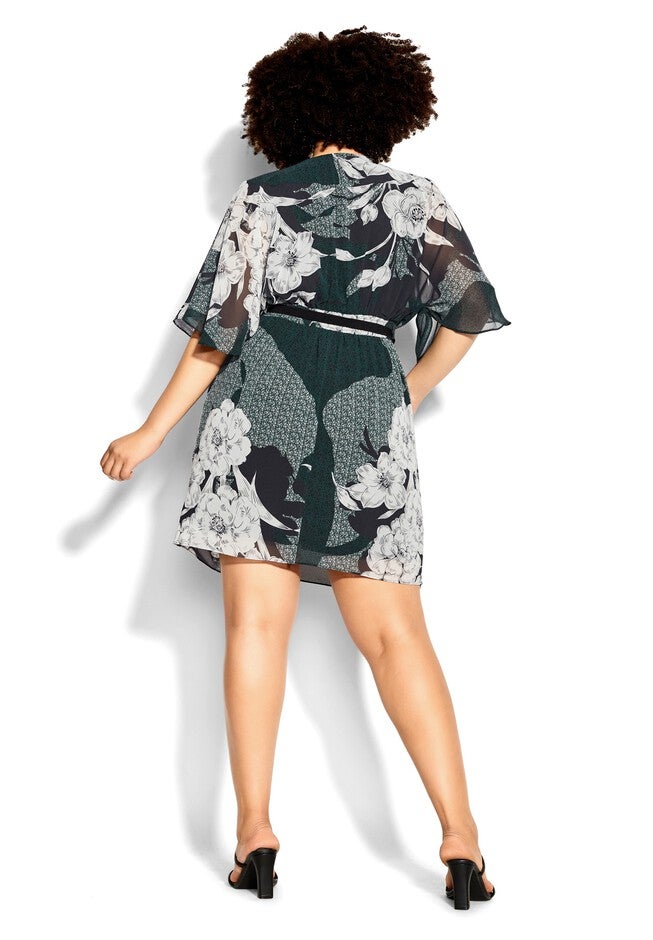 Wrap Precious Dress - jade, GREEN, alternate image number 2