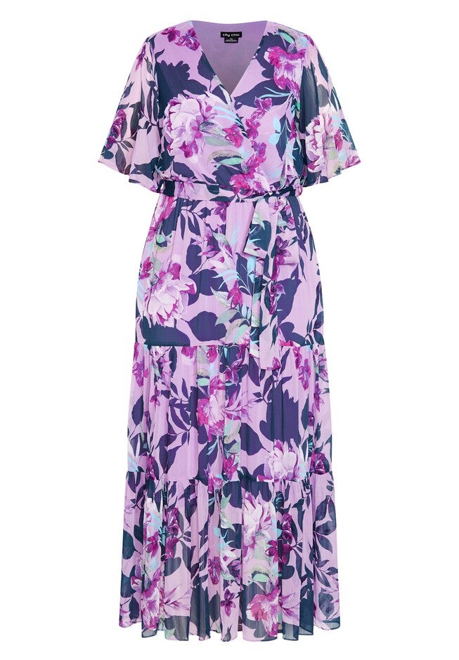 Stephanie Print Maxi Dress - lilac, PURPLE, alternate image number null