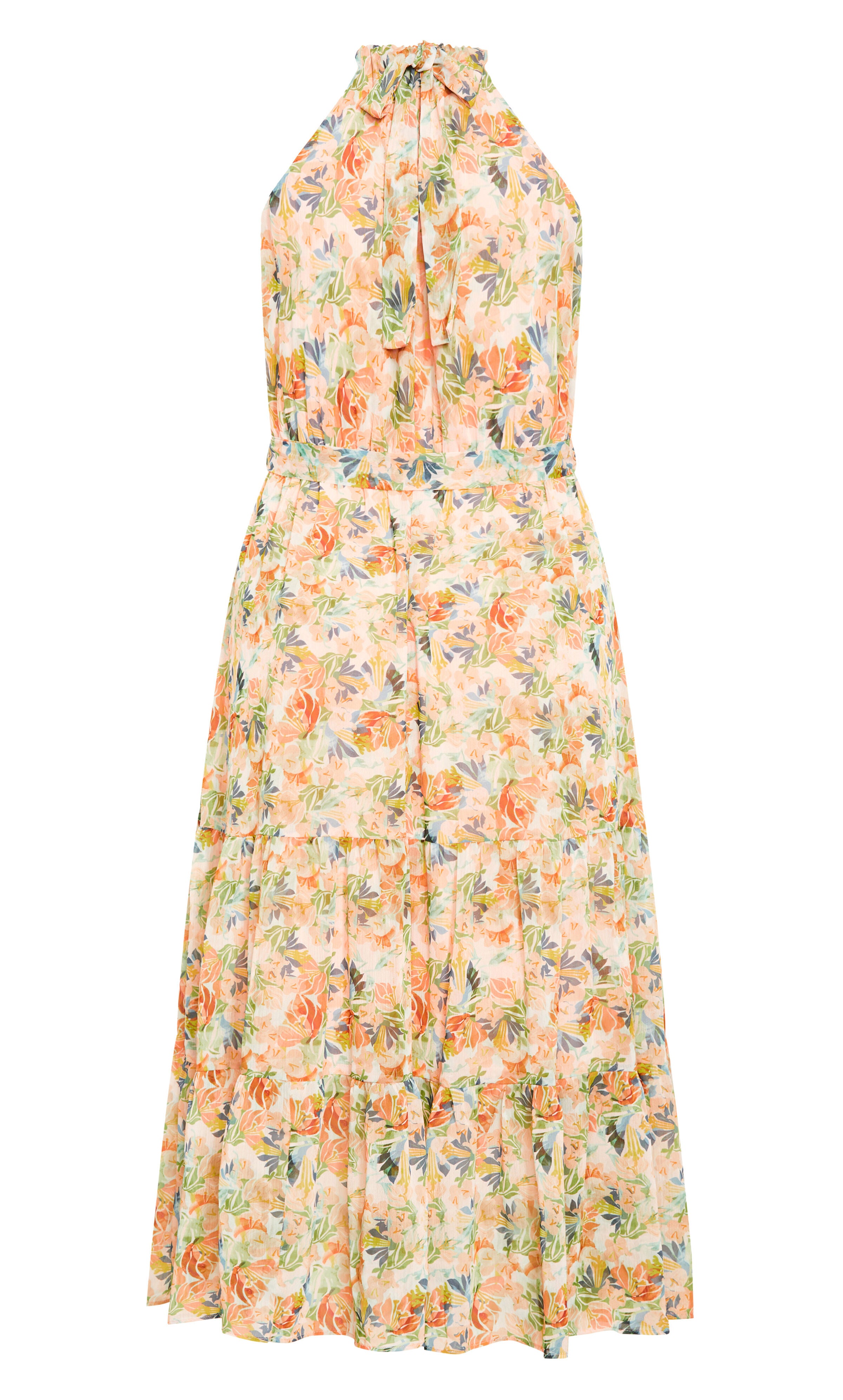 Callie Print Tier Maxi Dress - miami mini, ORANGE, alternate image number 5