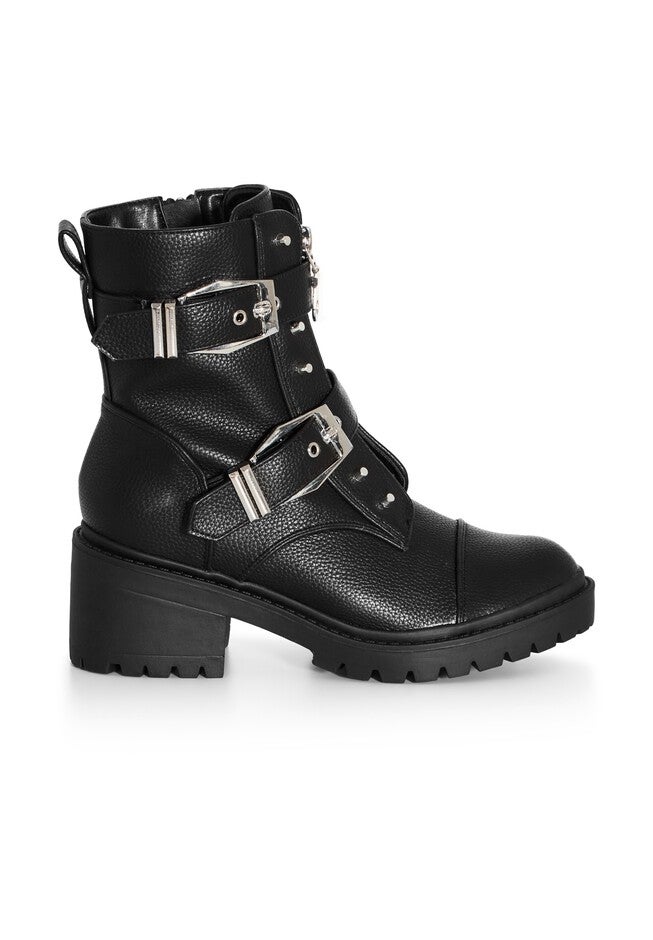 WIDE FIT Raven Ankle Boot - black, BLACK, on-hover image number 1