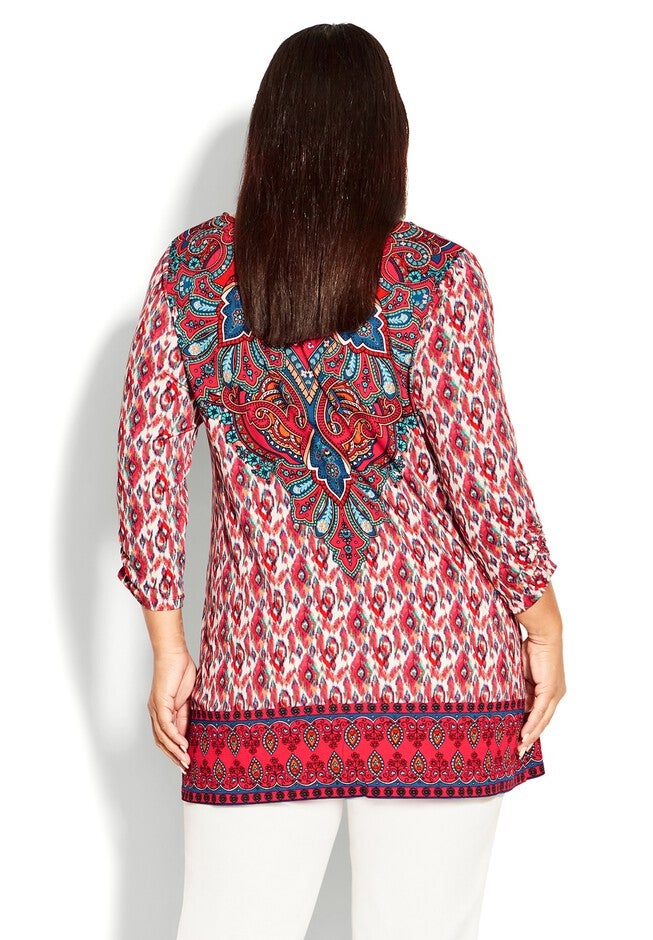 Treasure Placement Tunic, IVORY MULTI, on-hover image number null
