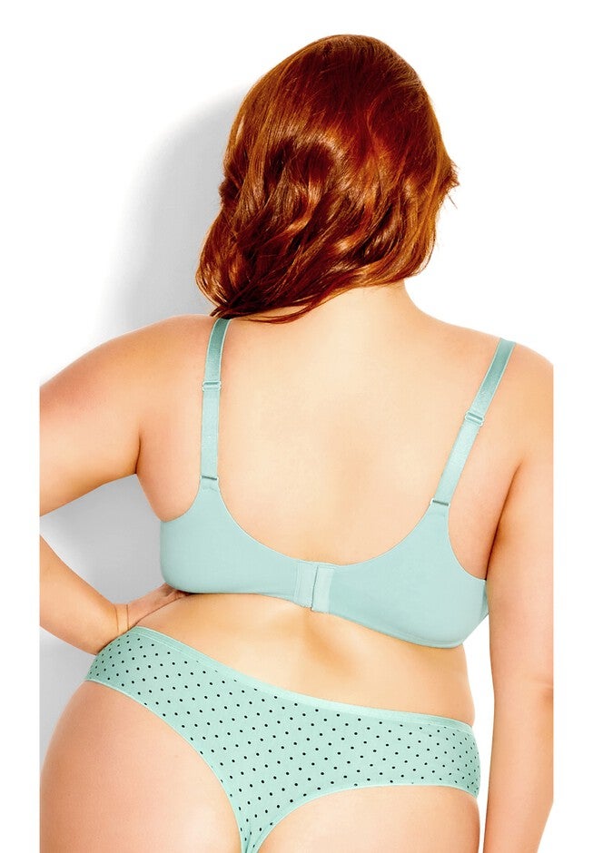 Smooth & Chic Cotton Wire Free Bra - iced aqua, GREEN, on-hover image number null