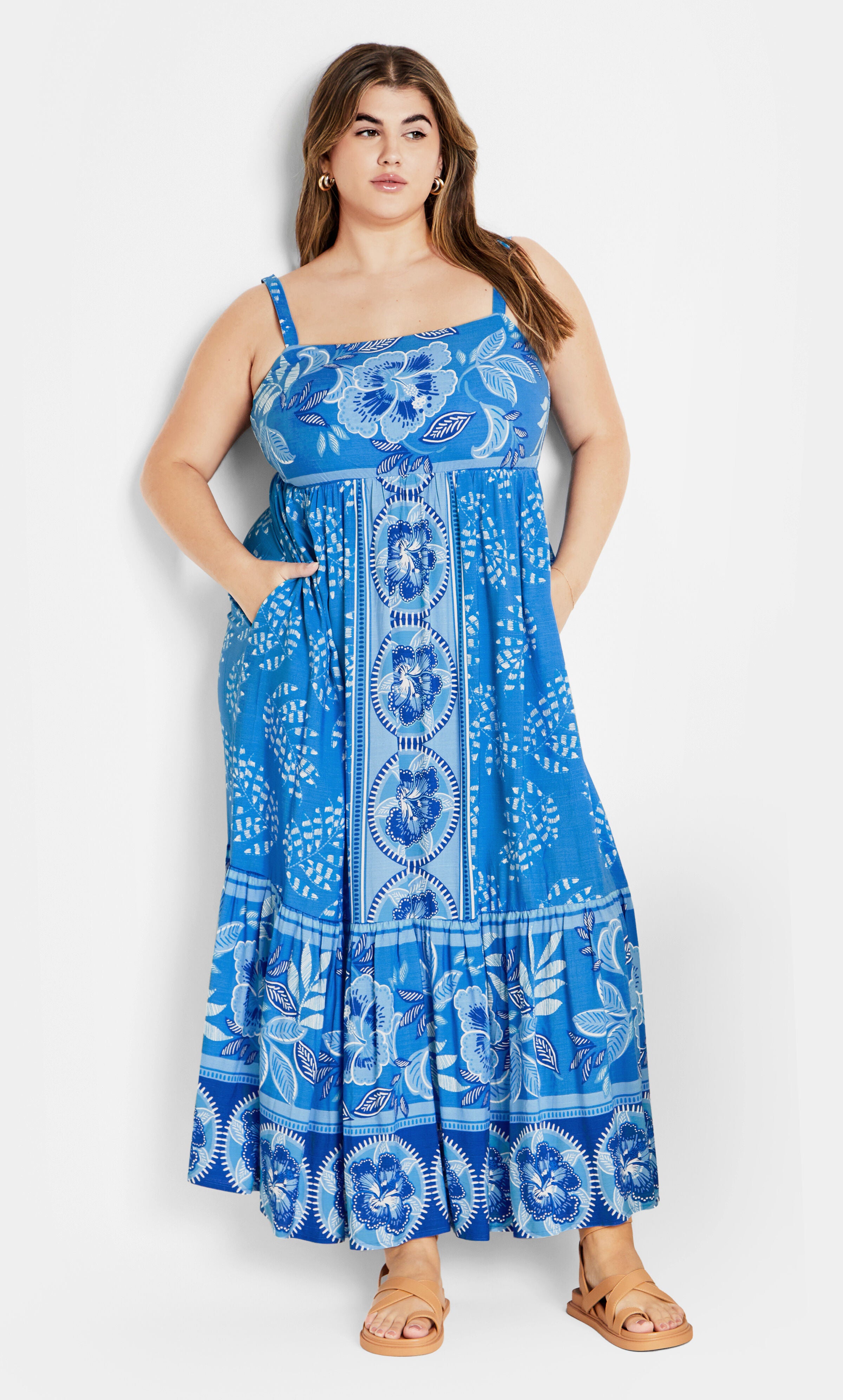 Eden Placement Maxi Dress - ice blue, BLUE, alternate image number 1
