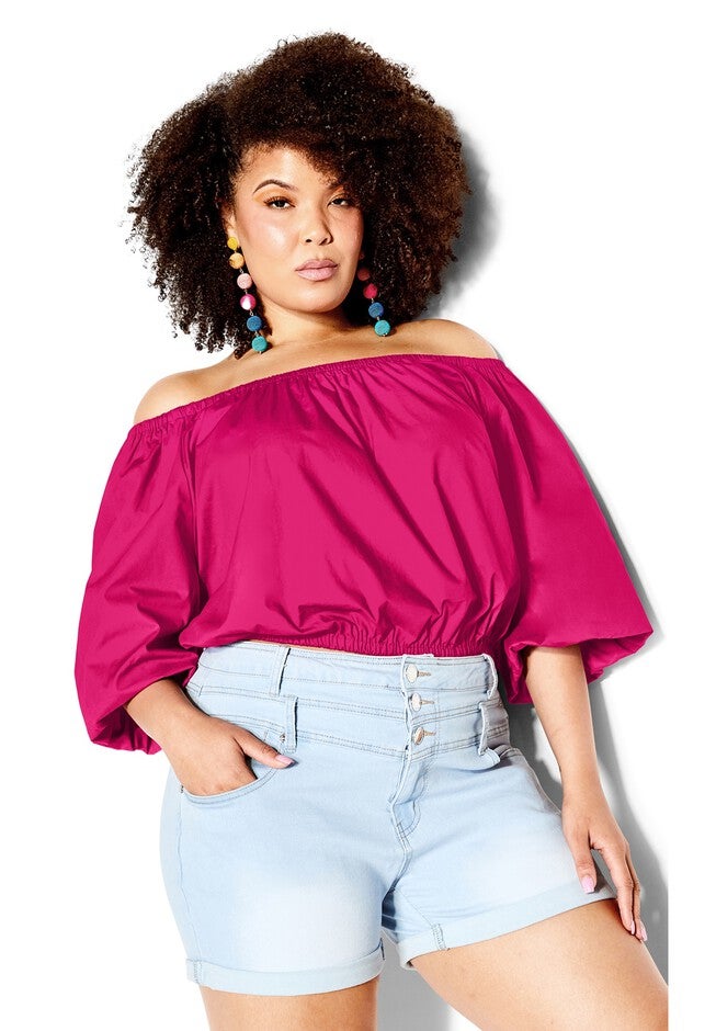 Sevyn Top - pop pink, PINK, hi-res image number 0