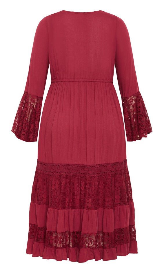 Tisha Lace Maxi Dress - shiraz, RED, alternate image number null