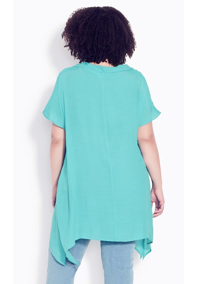 Lara Twist Tunic, TURQUOISE, on-hover image number null