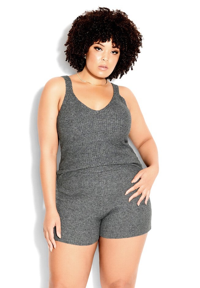 Luxe Knit Short - steel, GREY, alternate image number null