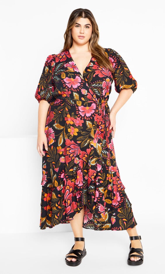 Bea Print Dress - black, RIO, hi-res image number null