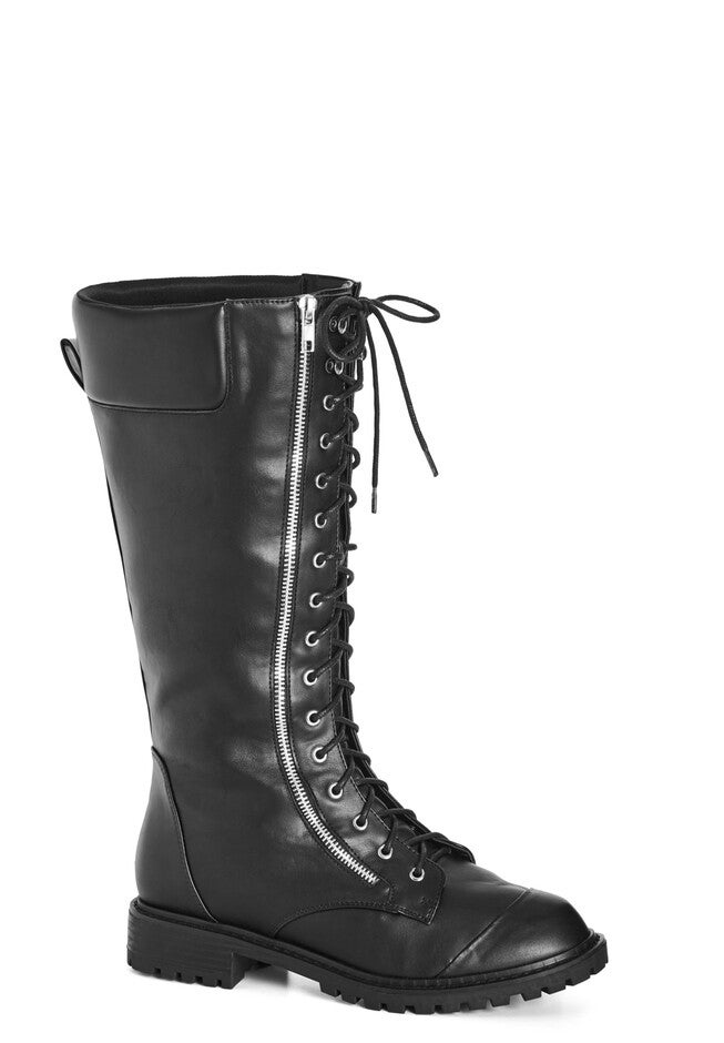 WIDE FIT Rochelle Knee Boot - black, BLACK, hi-res image number null