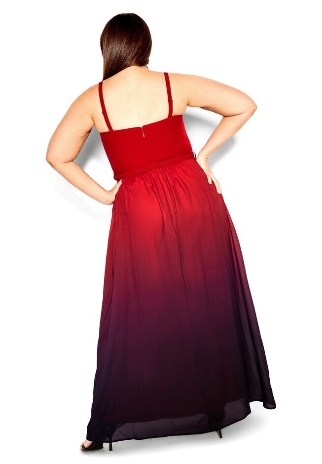 Ombre Lust Maxi Dress - ruby, RED, alternate image number null