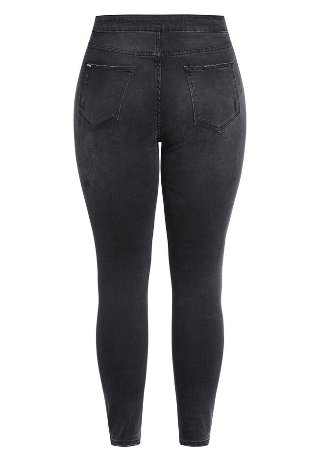Harley D Ring Skinny Jean - black, BLACK, alternate image number 4