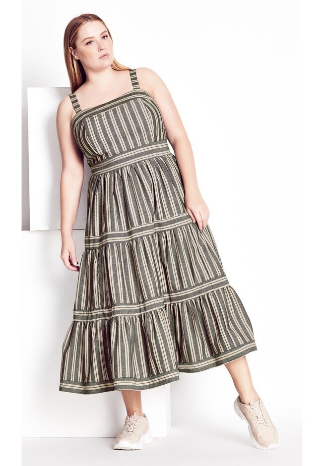 Single Stripe Dress - black, BLACK, hi-res image number null
