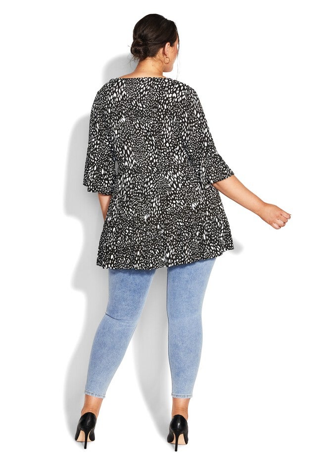 Lizzie Tiered Tunic, ANIMAL, alternate image number null