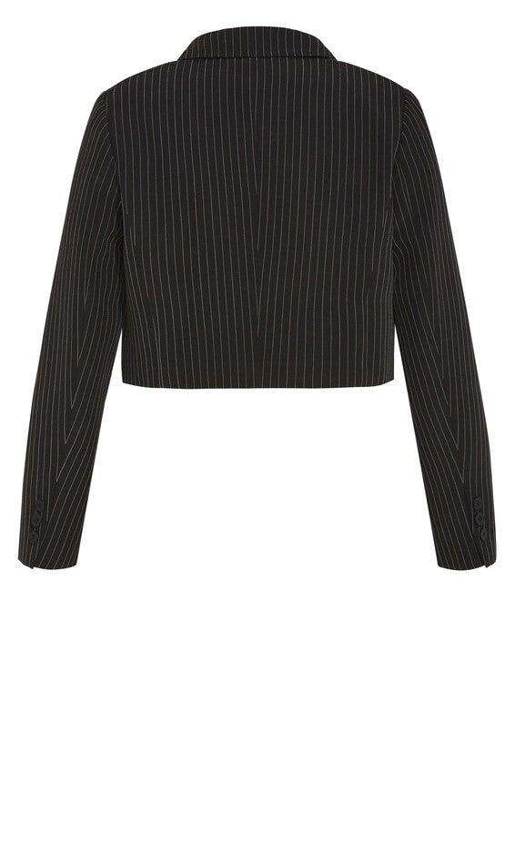 Payton Pinstripe Jacket - black, BLACK, alternate image number null