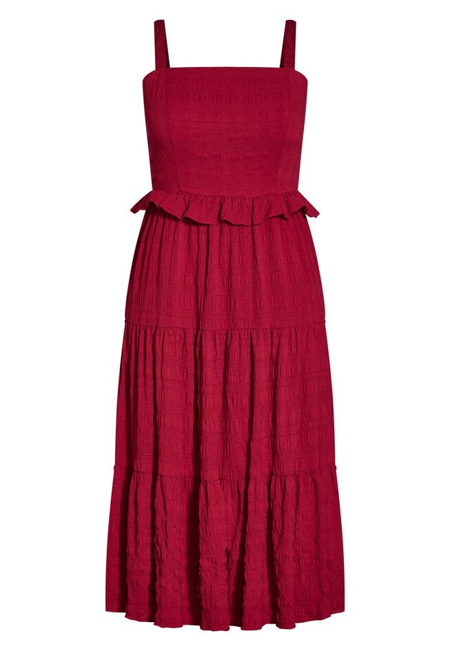 Tier Love Dress - red, RED, alternate image number null