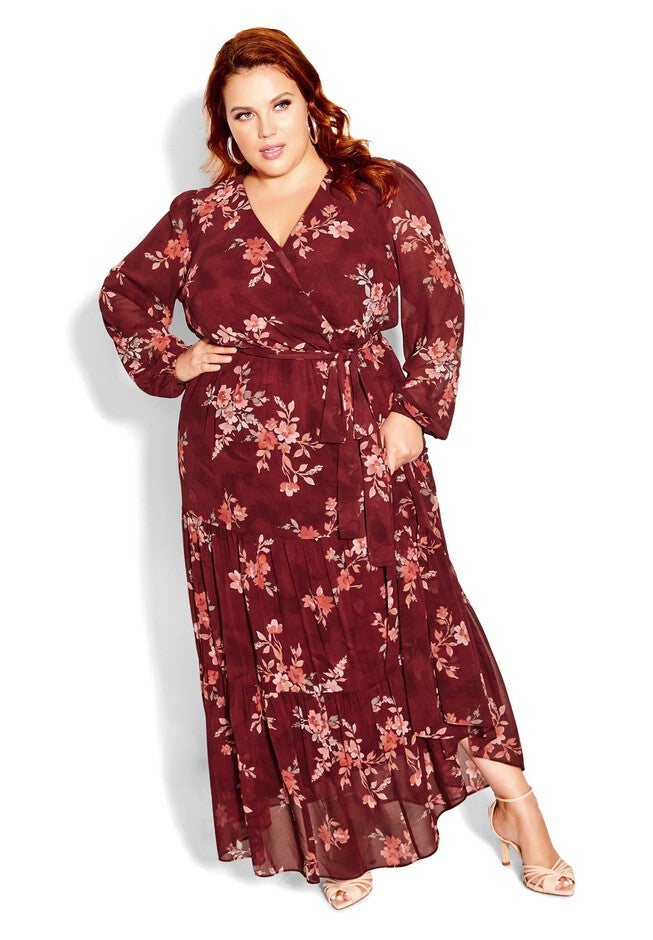 Alicia Maxi Dress - port, RED, alternate image number null