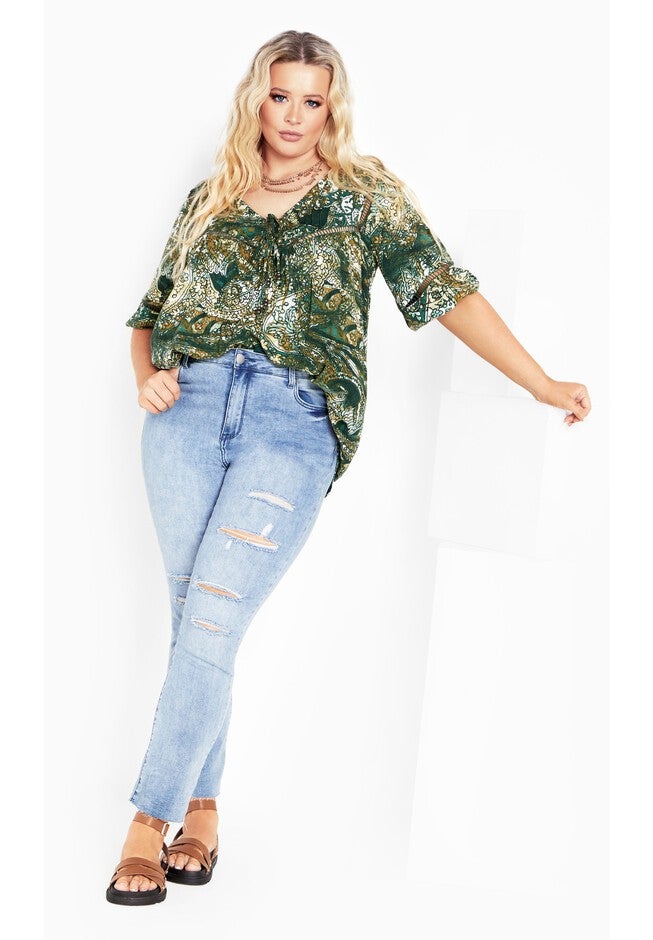 Carmel Pintuck Print Tunic, PAISLEY CHARM, alternate image number null