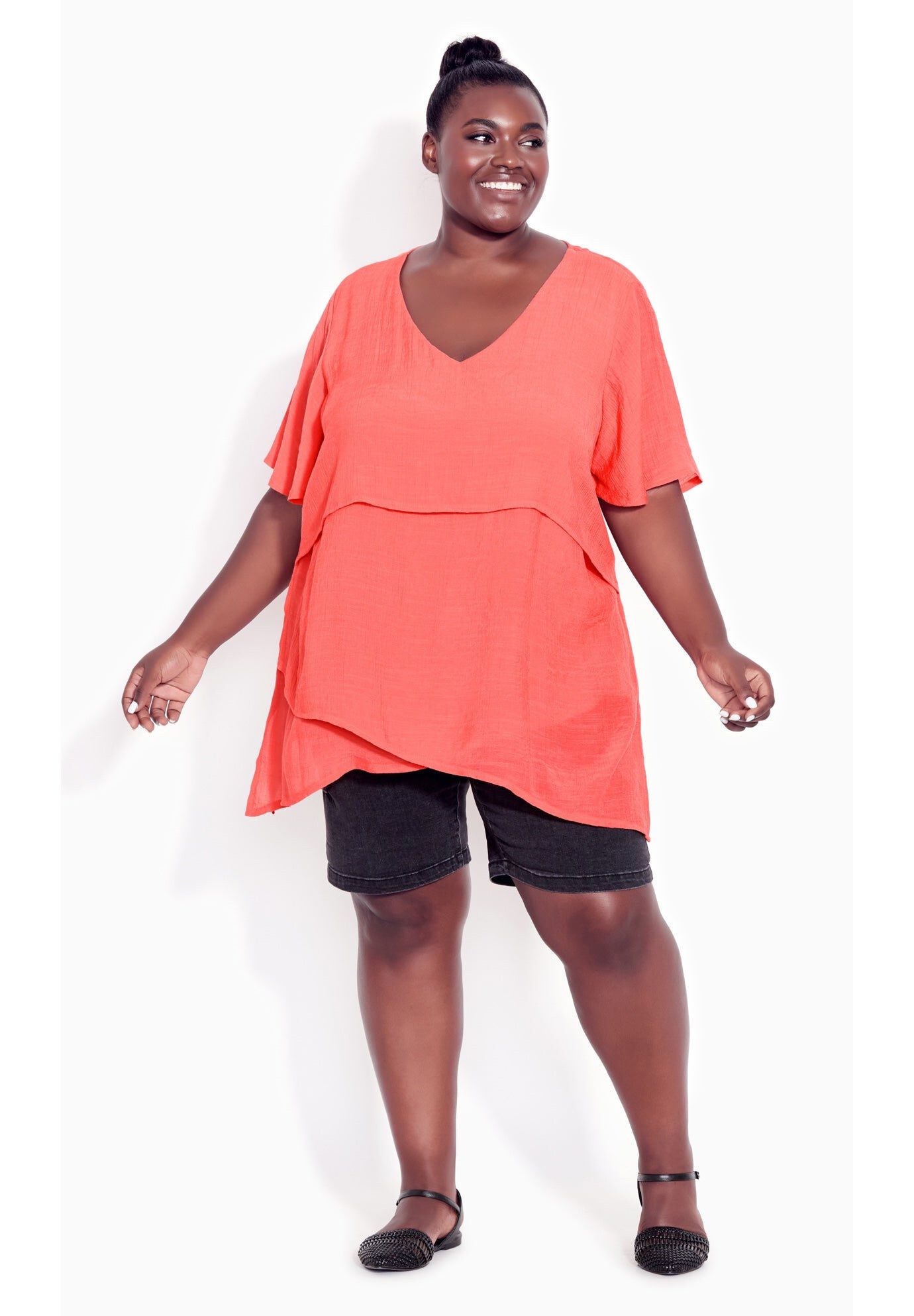 Mylah Layer Tunic, CORAL, hi-res image number 0