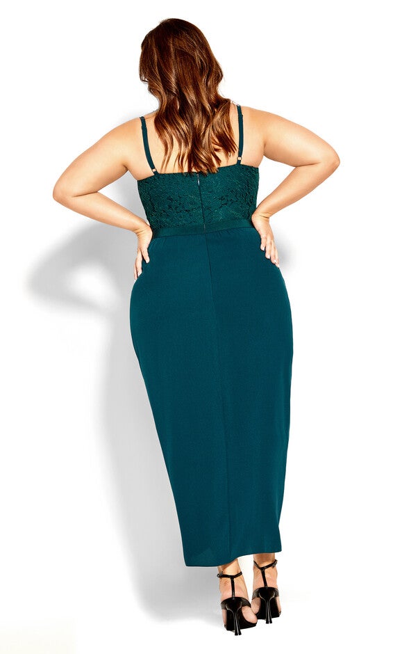 Lace Touch Dress - emerald, GREEN, alternate image number null
