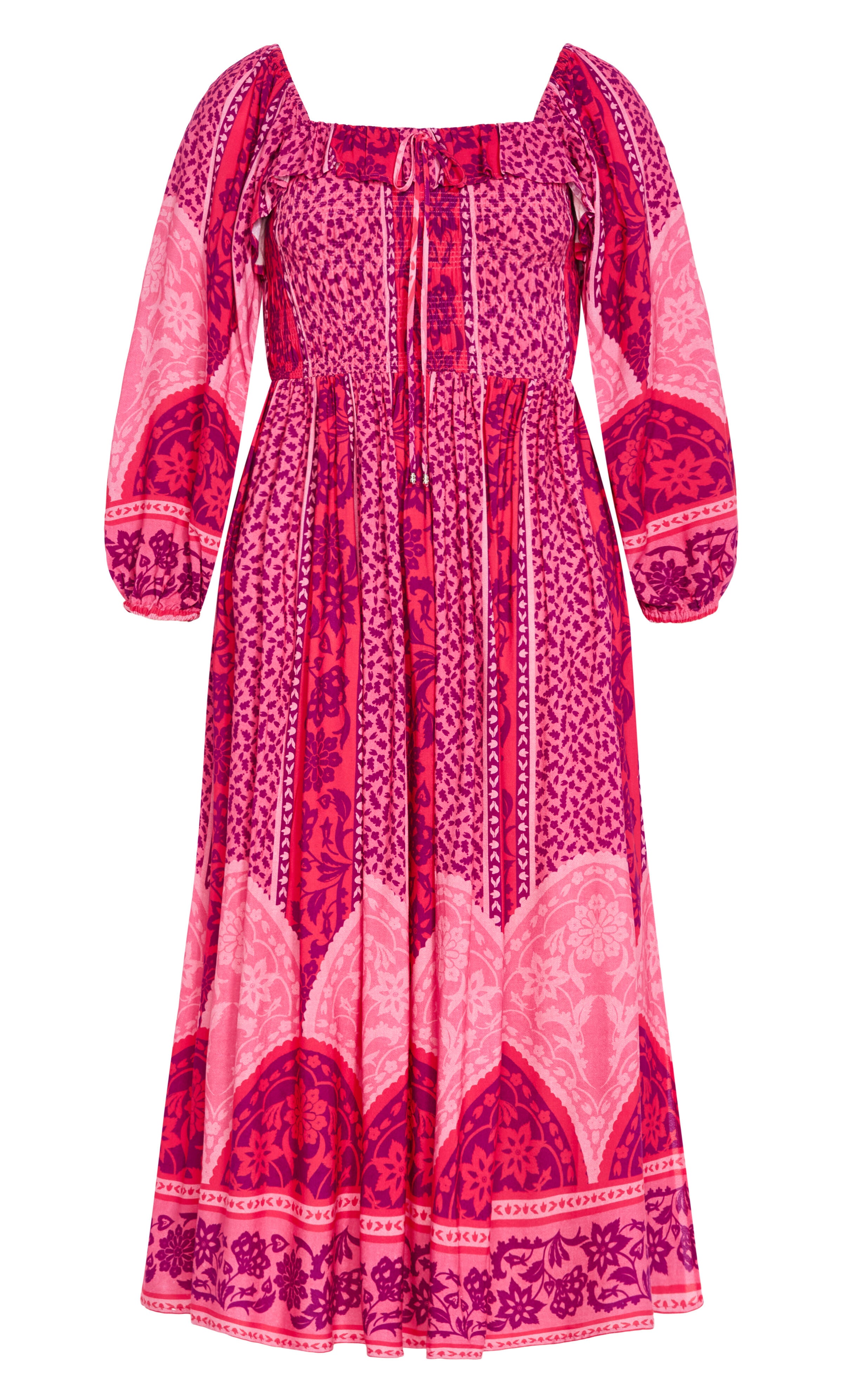 Estelle Maxi Dress - berry, PINK, alternate image number 3