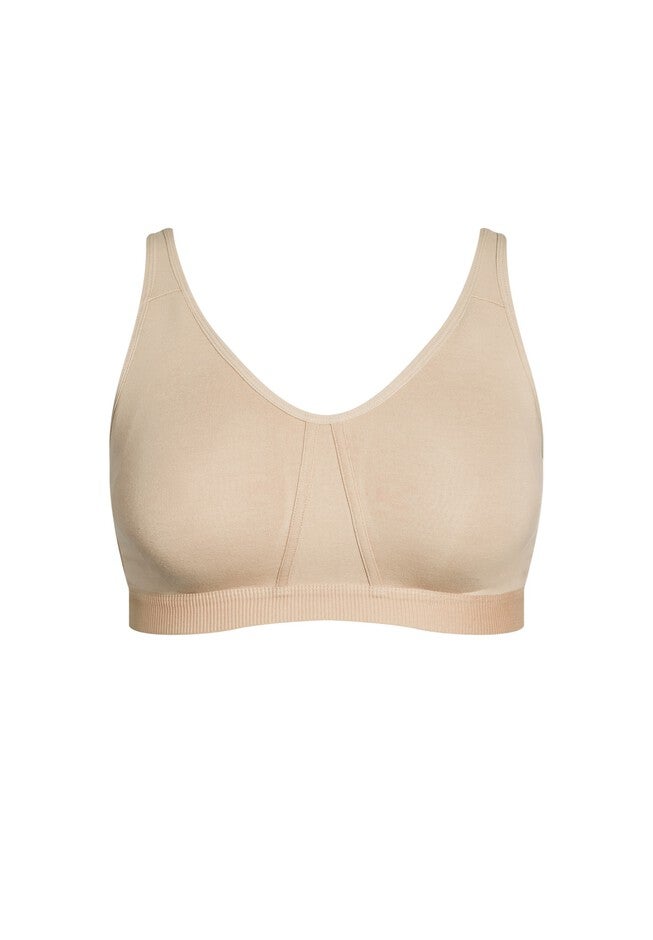 Wire Free Soft Cup Bra - latte, BEIGE, alternate image number null