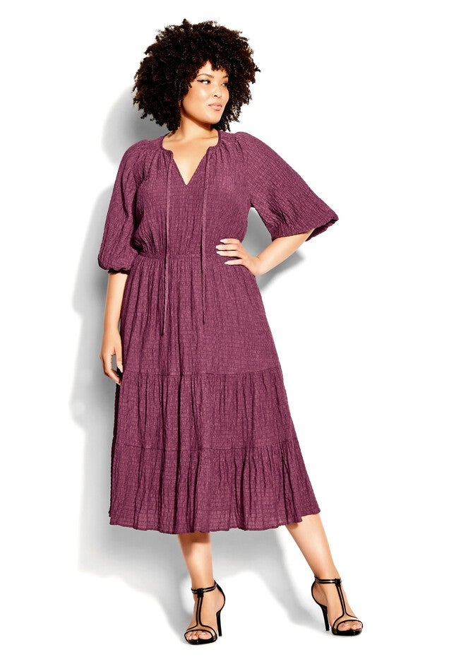 Darling Puff Dress - roseberry, PURPLE, hi-res image number 0