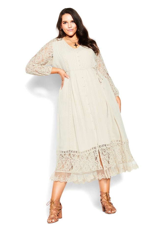 Fallen Angel Maxi Dress - buff, BEIGE, hi-res image number 0