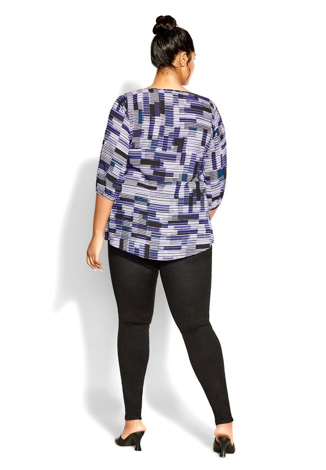Sexy Fling Print Top - white, PURPLE, alternate image number 2